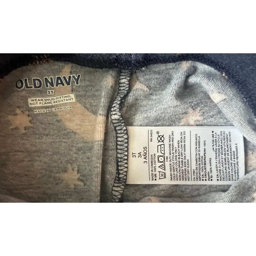 Old Navy Toddler Boys Girls 3T Pajama Pants Navy Blue Moon Star Celestial (1060)